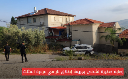 إصابة خطيرة لشخص بجريمة إطلاق نار في عرعرة